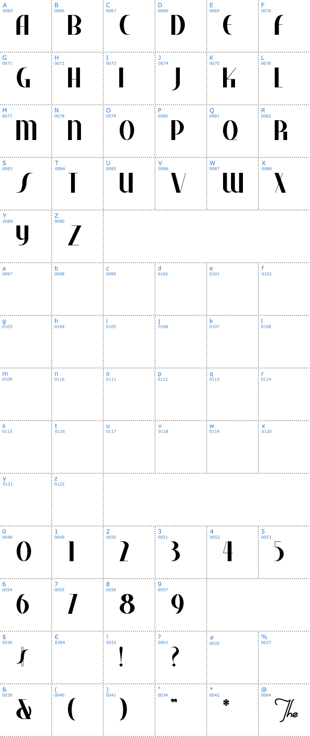Schriftzeichen Studebaker Font