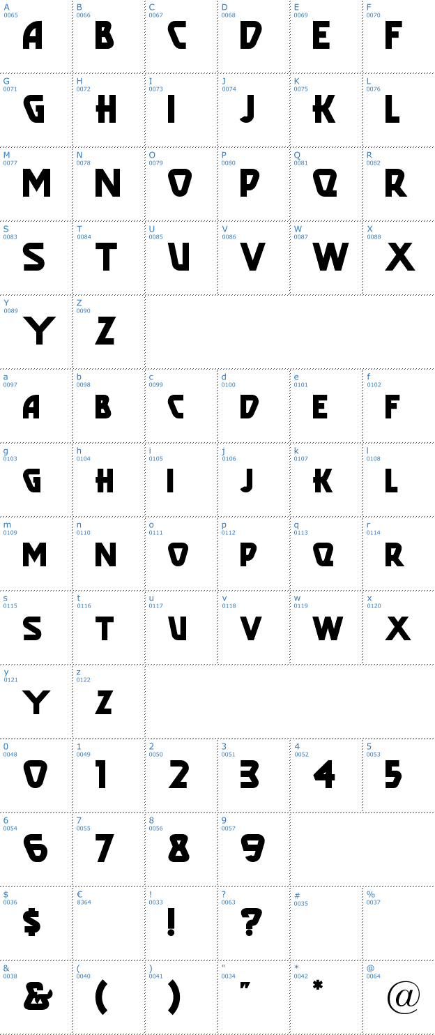 Schriftzeichen Popular Caf Font