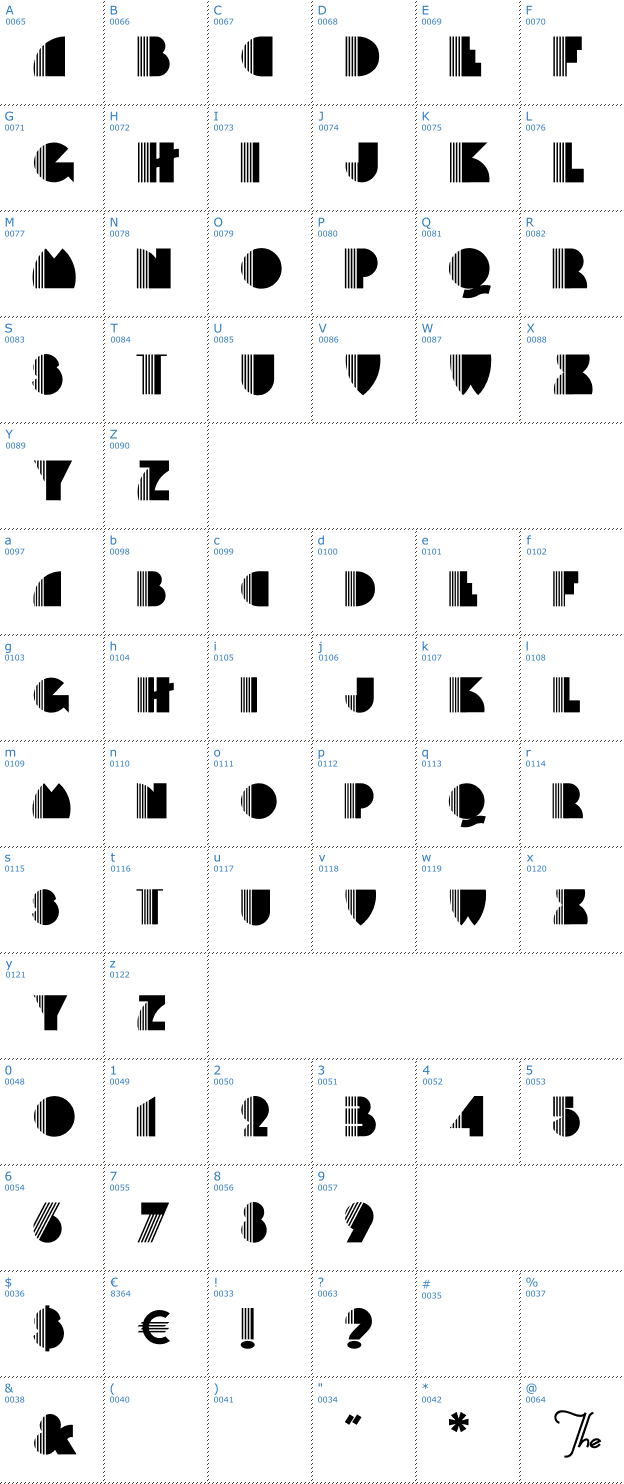 Schriftzeichen Backstage-PassA Font