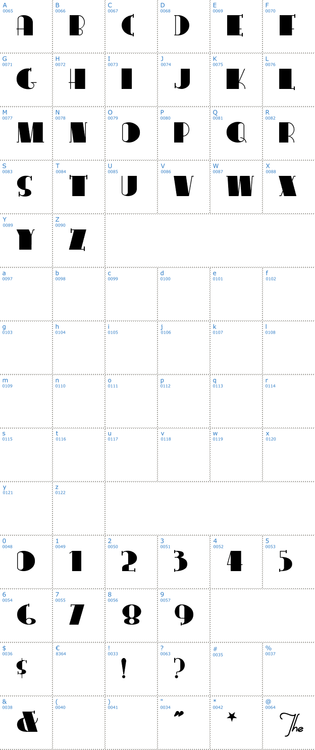 Schriftzeichen Conga Line Font