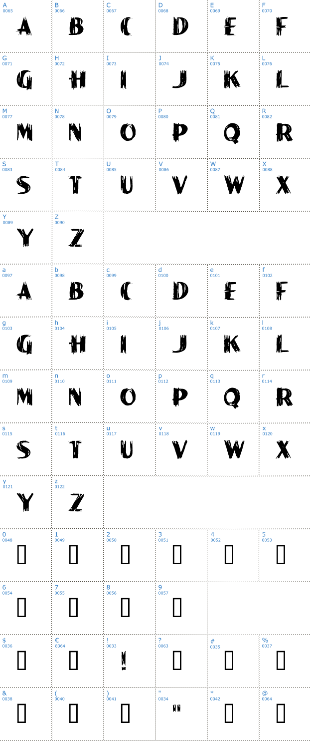 Schriftzeichen Paint Peel Initials Font