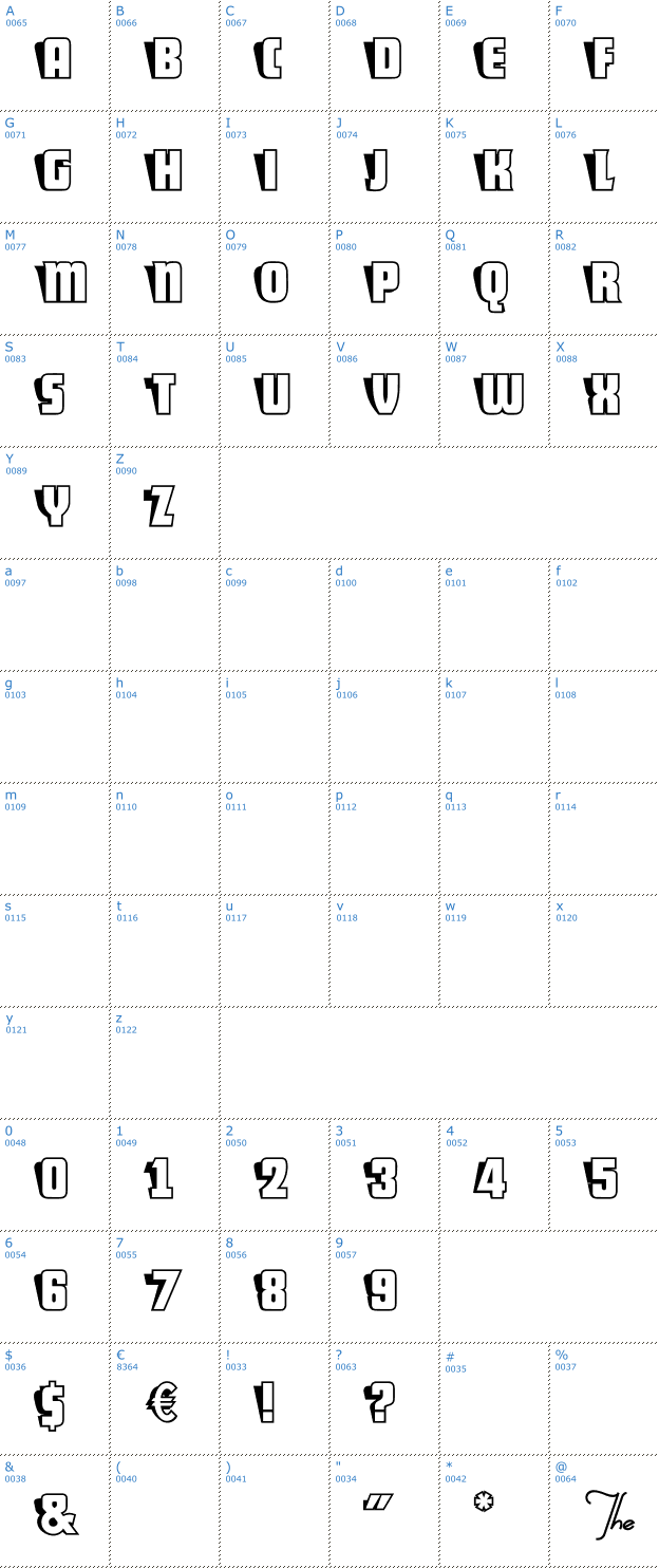 Schriftzeichen Sho-Card Caps Font