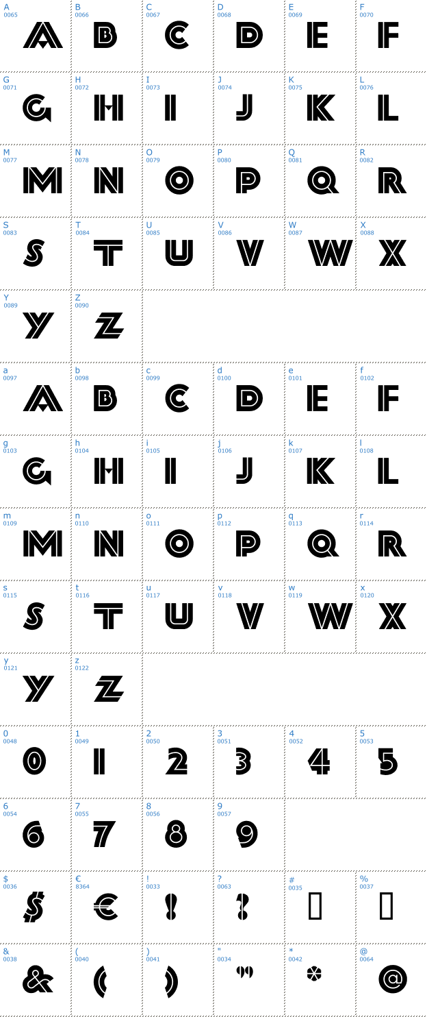 Schriftzeichen 42nd Street Font