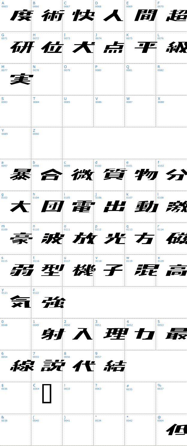 Schriftzeichen Kaden Font