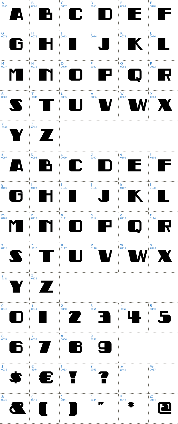 Schriftzeichen Indochine NF Font