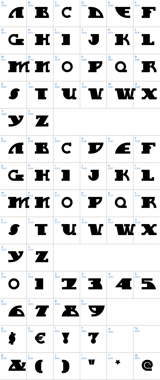 Schriftzeichen MyGalSwoopy NF Font