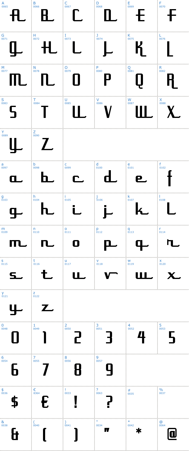 Schriftzeichen Uppen Arms NF Font