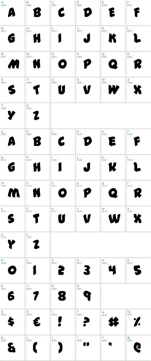 Schriftzeichen #44 Font Font