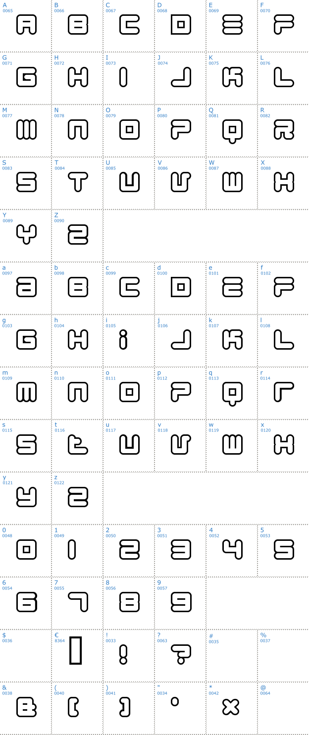 Schriftzeichen 1900.80.5 Font