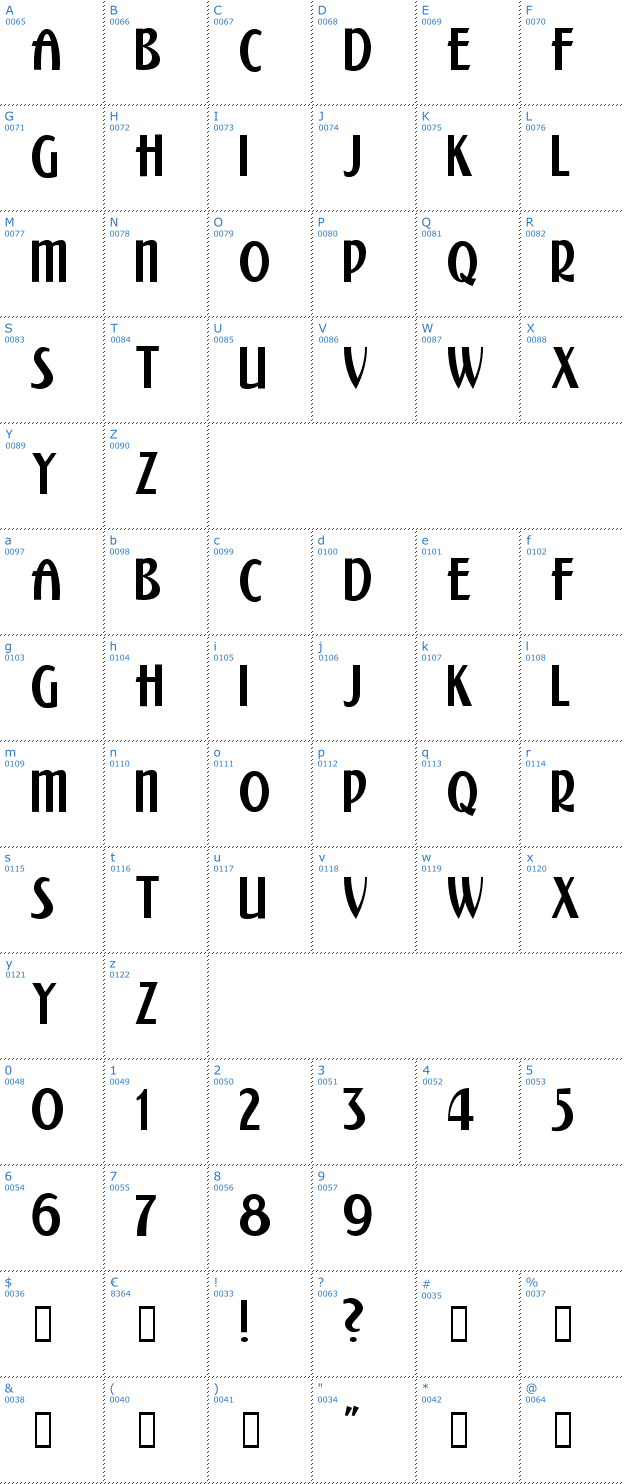 Schriftzeichen Kalenderblatt Grotesk Font