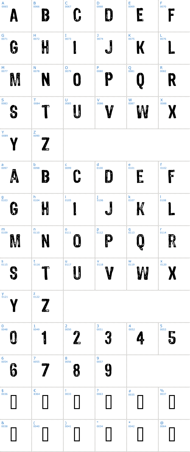 Schriftzeichen 4990810 Font