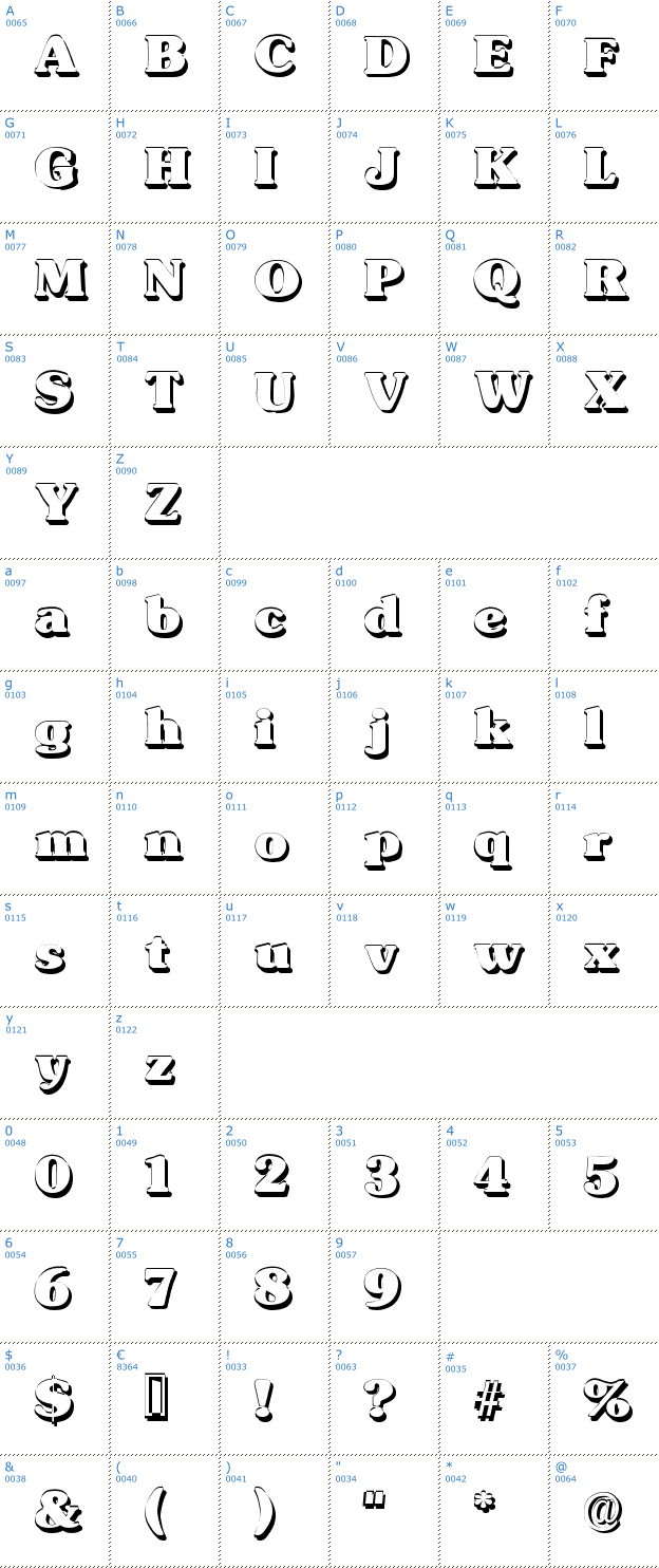 Schriftzeichen Subway Shadow Font