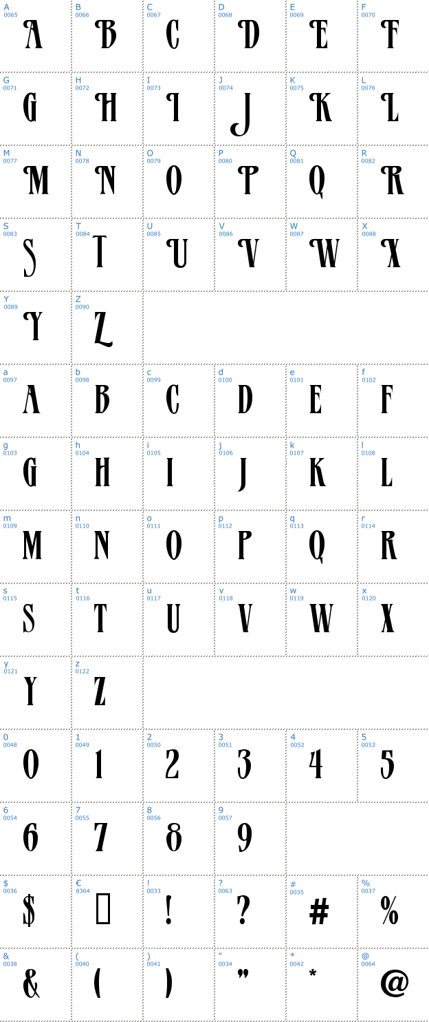 Schriftzeichen Verve Font