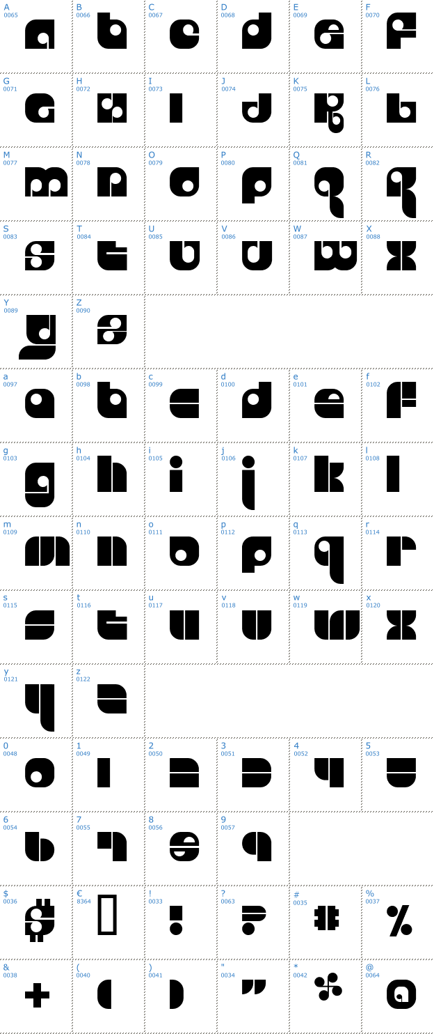 Schriftzeichen Freestyle Font