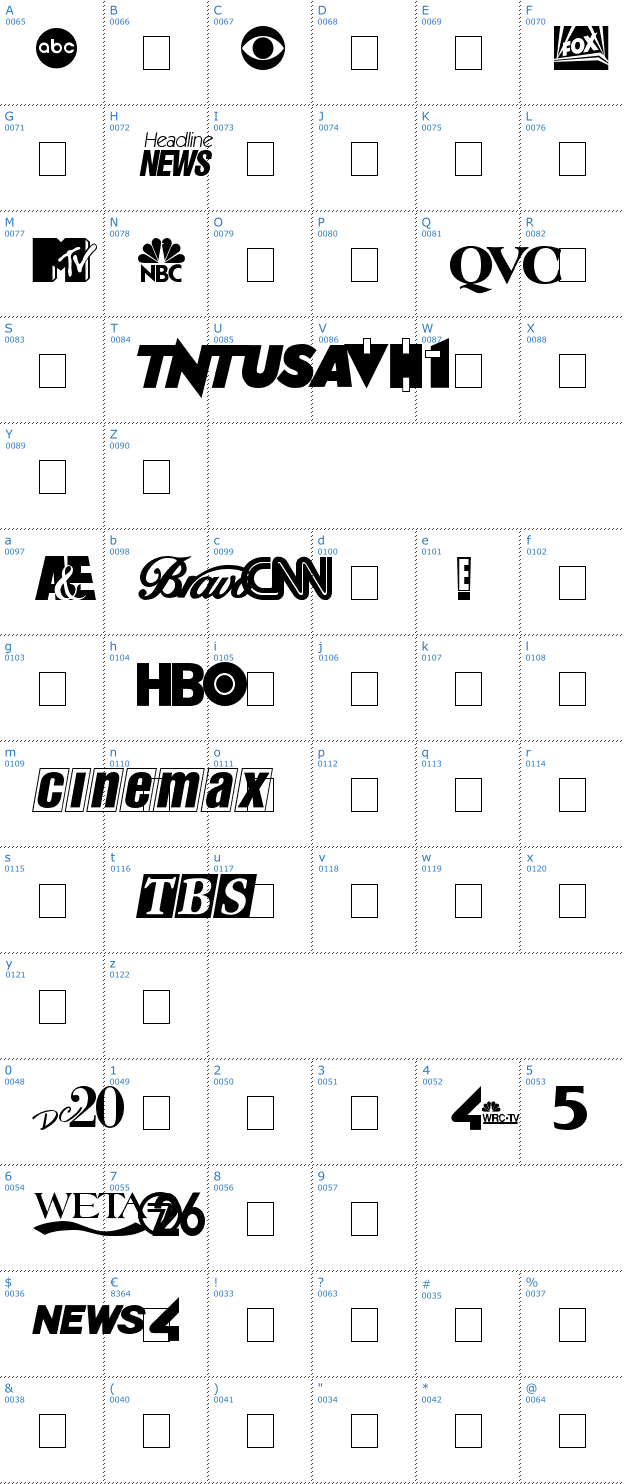 Schriftzeichen Cable Dingbats Font