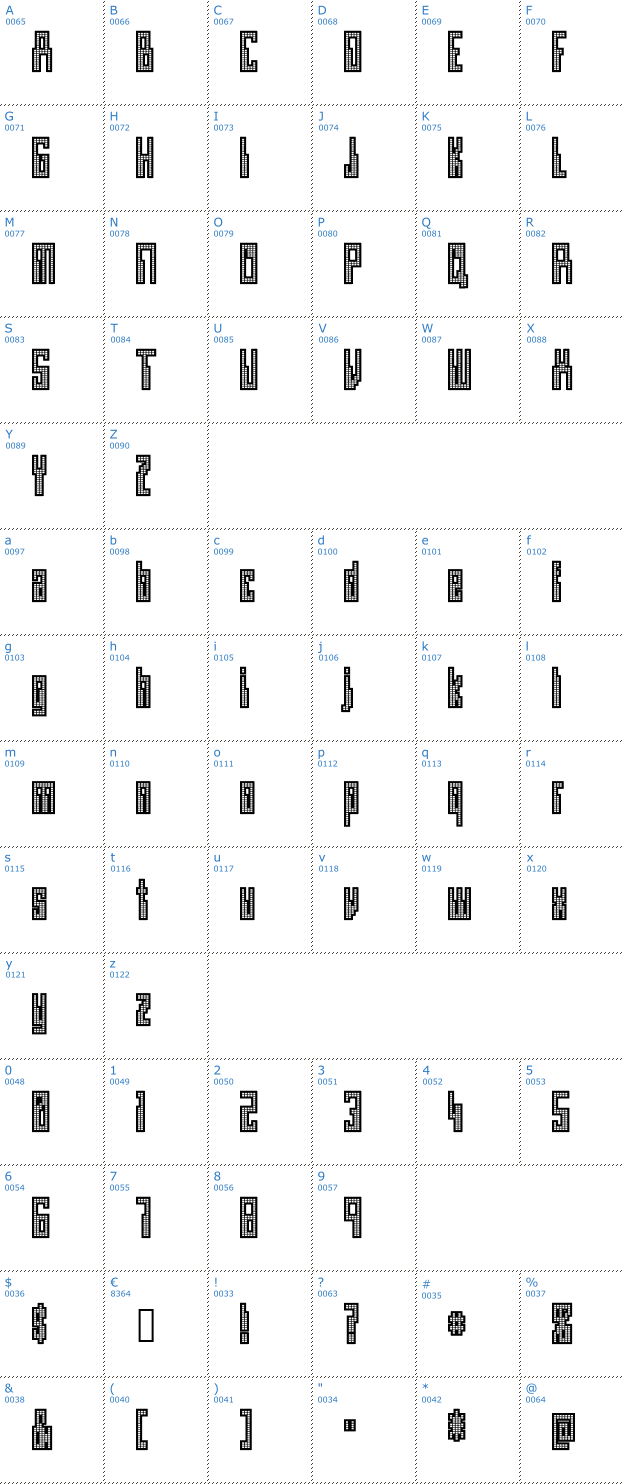 Schriftzeichen Omegamax Font