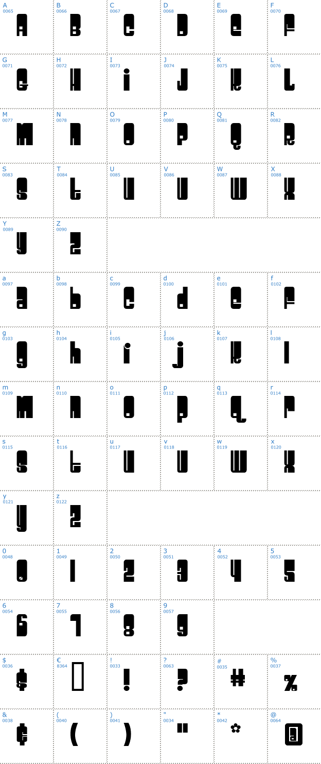 Schriftzeichen Space Beach Font