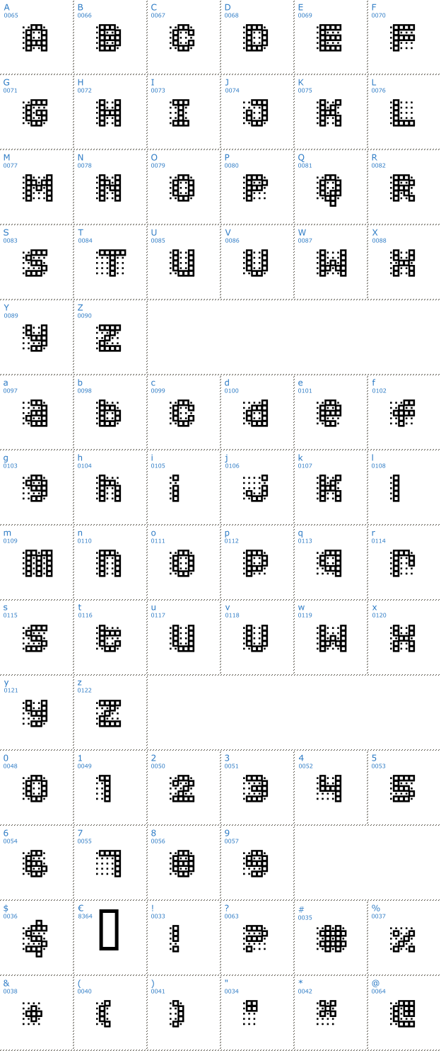 Schriftzeichen Squarodynamic 3 Font