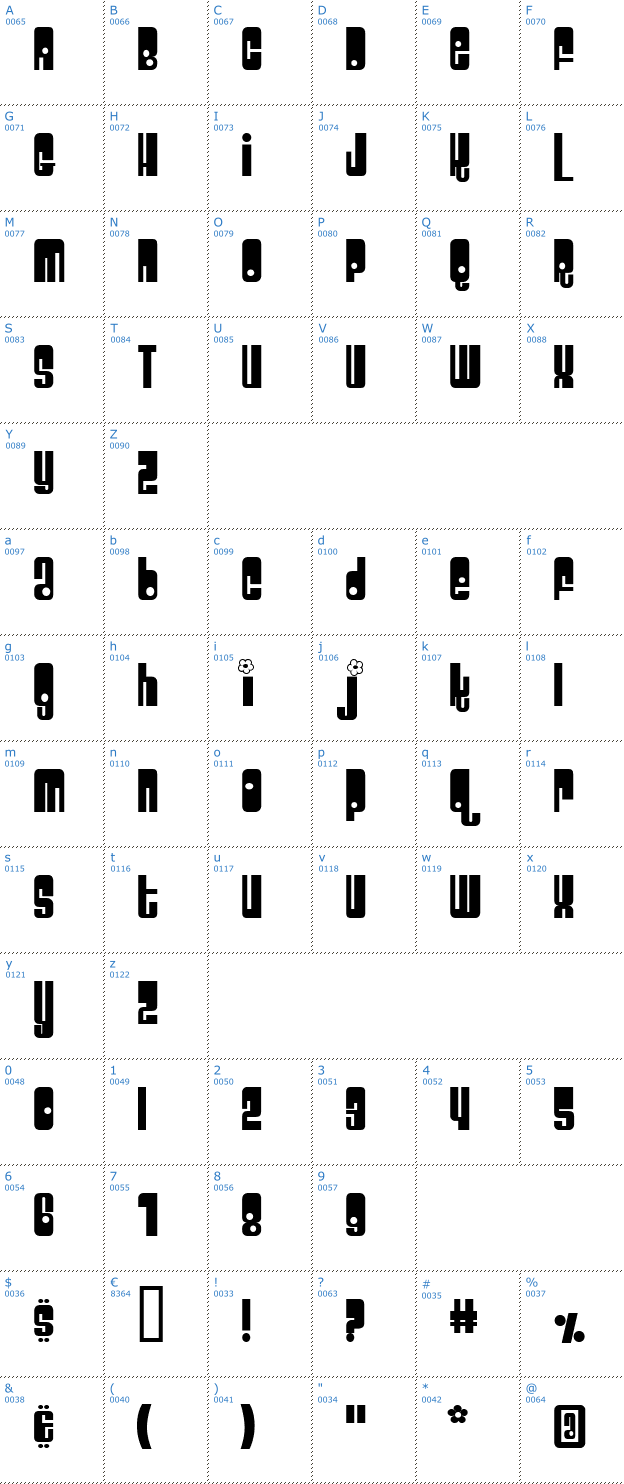 Schriftzeichen Velcro Font