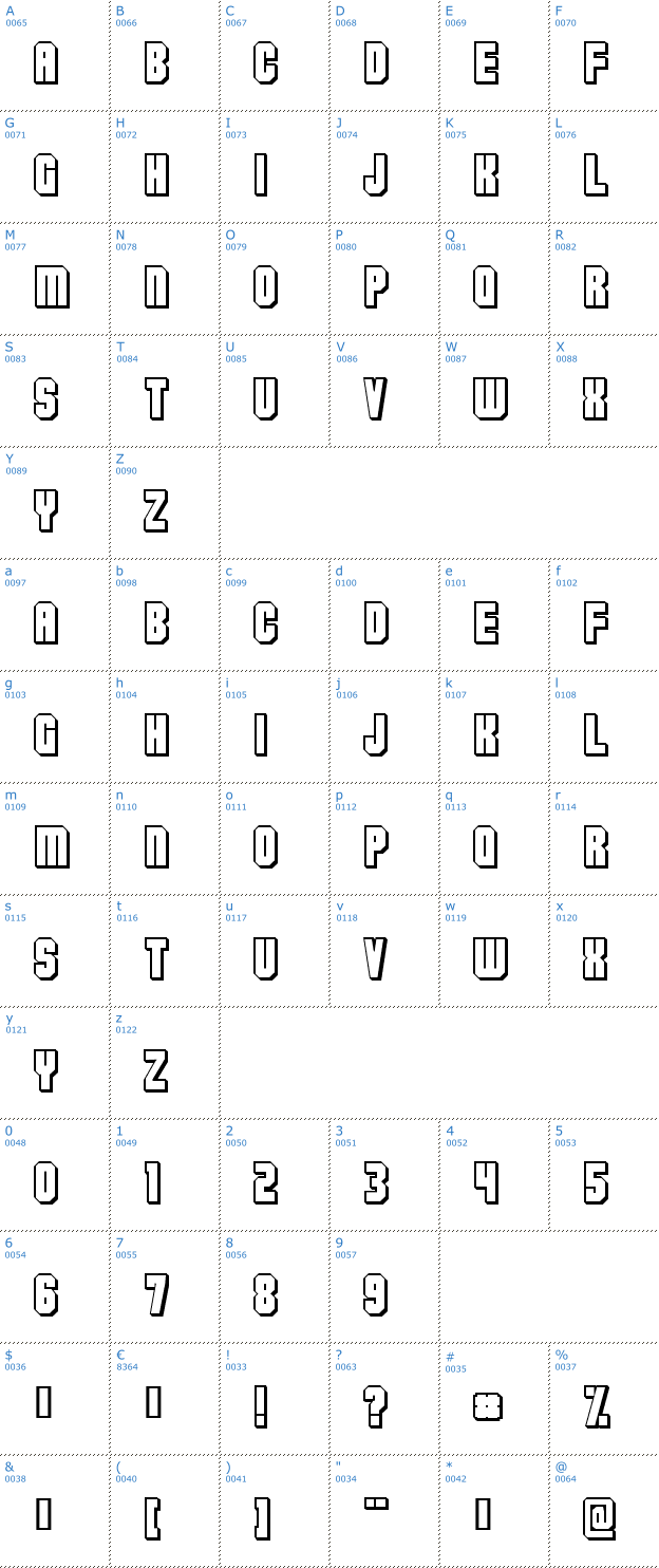 Schriftzeichen Flashback V3 Font