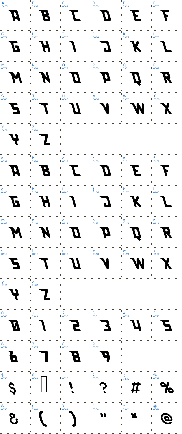 Schriftzeichen Lazerbeam Surprise Font