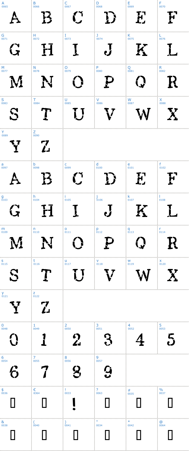 Schriftzeichen Opium Font