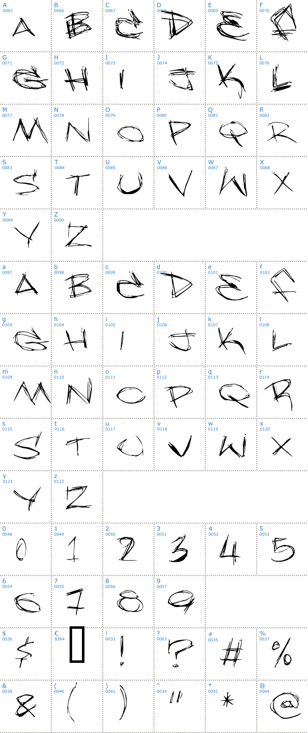 Schriftzeichen Slammer Tag Font