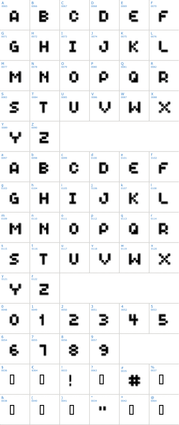 Schriftzeichen Spaceboy Font