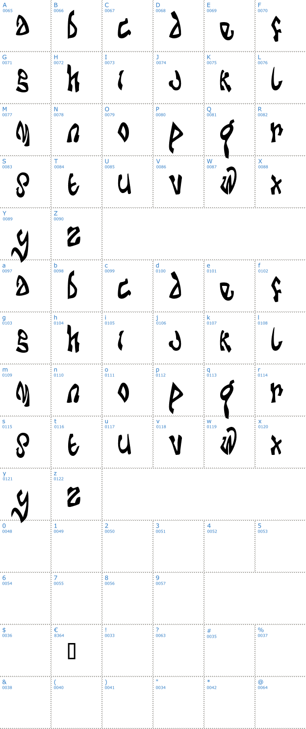 Schriftzeichen da bomb Font