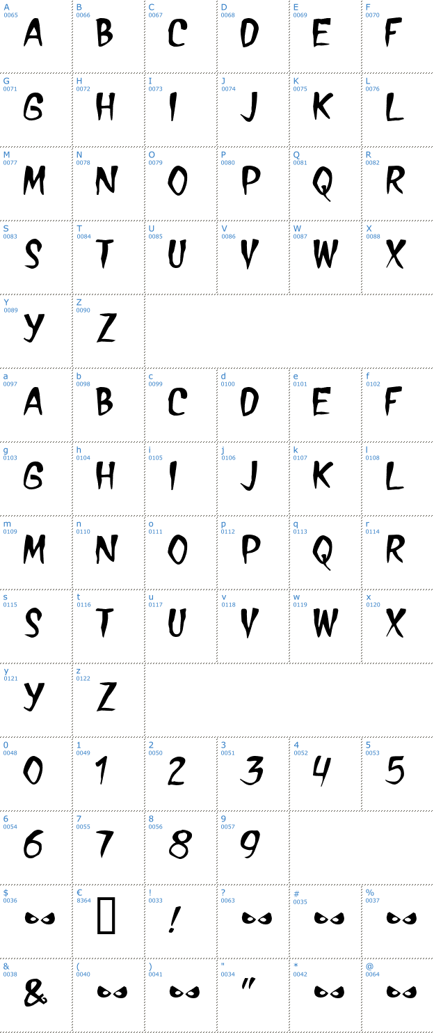 Schriftzeichen Treasure Font