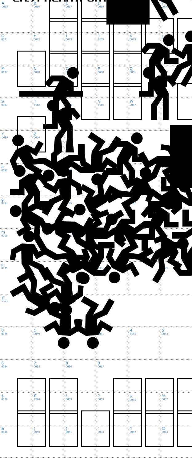 Schriftzeichen Dancefloor Exit Font