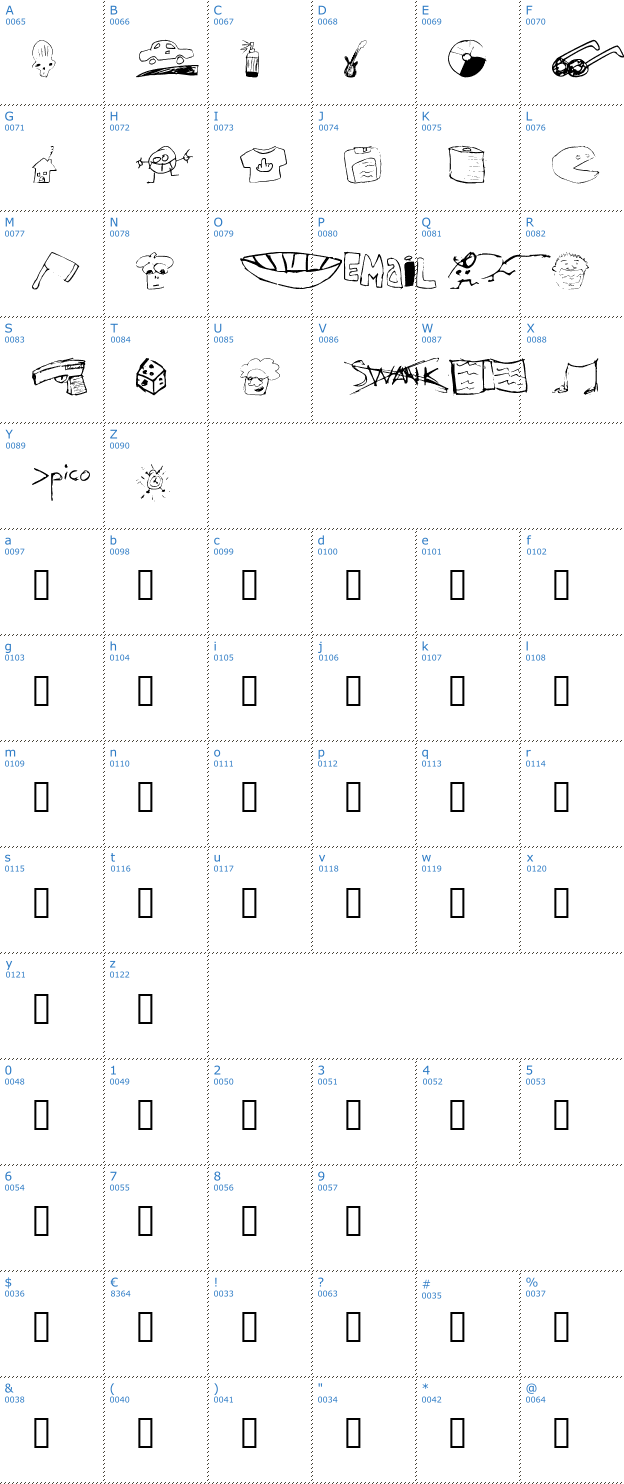 Schriftzeichen SuperMattBatz Font