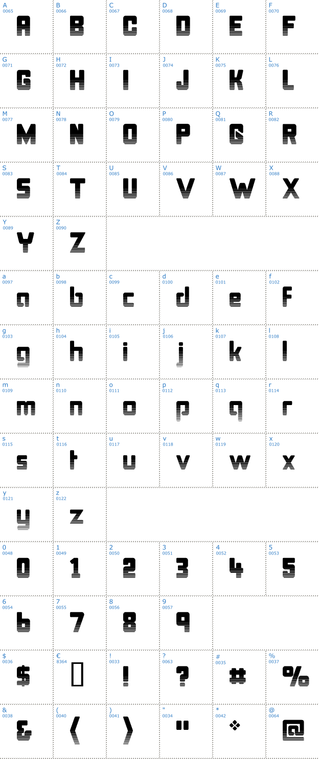 Schriftzeichen Bonk Undercut Font