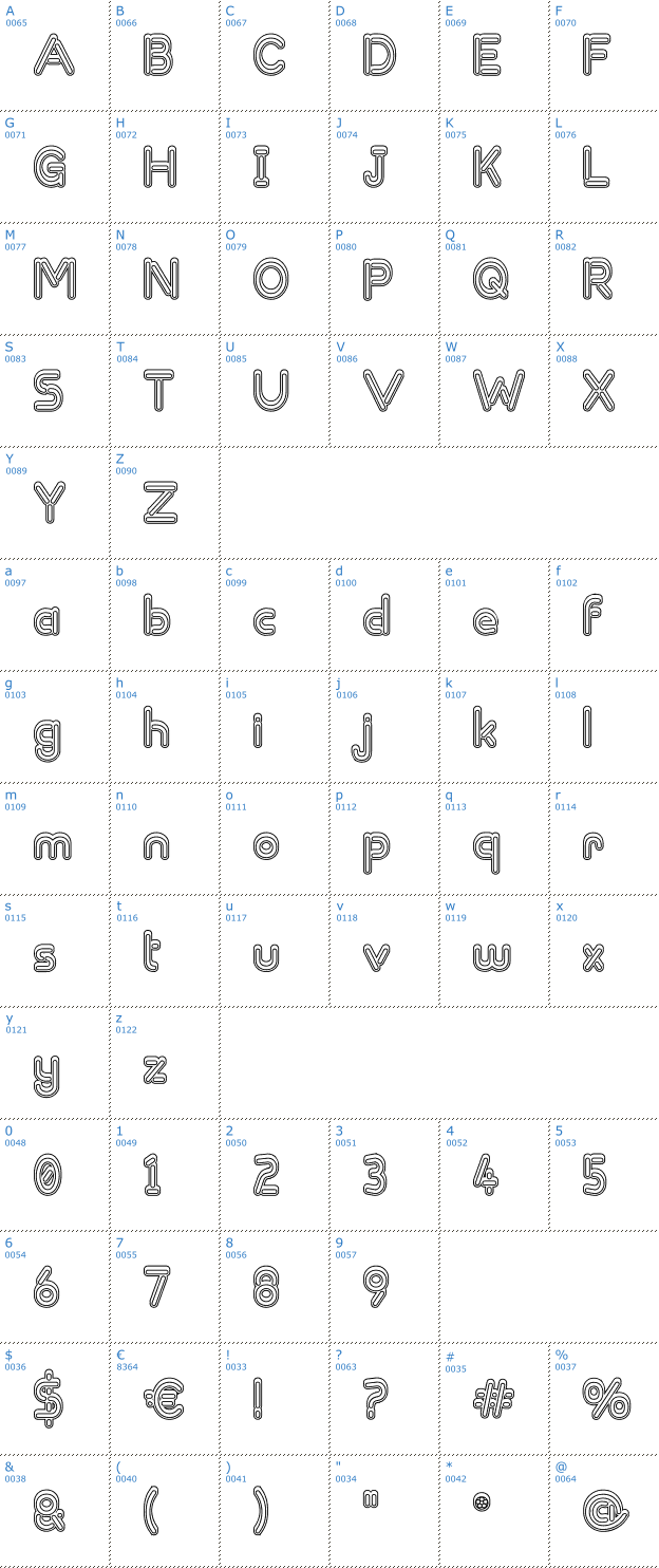 Schriftzeichen Zapped Sticks Font