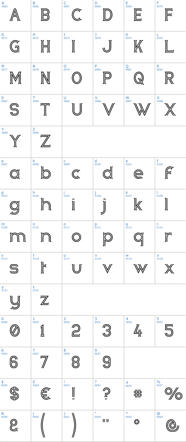 Schriftzeichen Zebrra Font