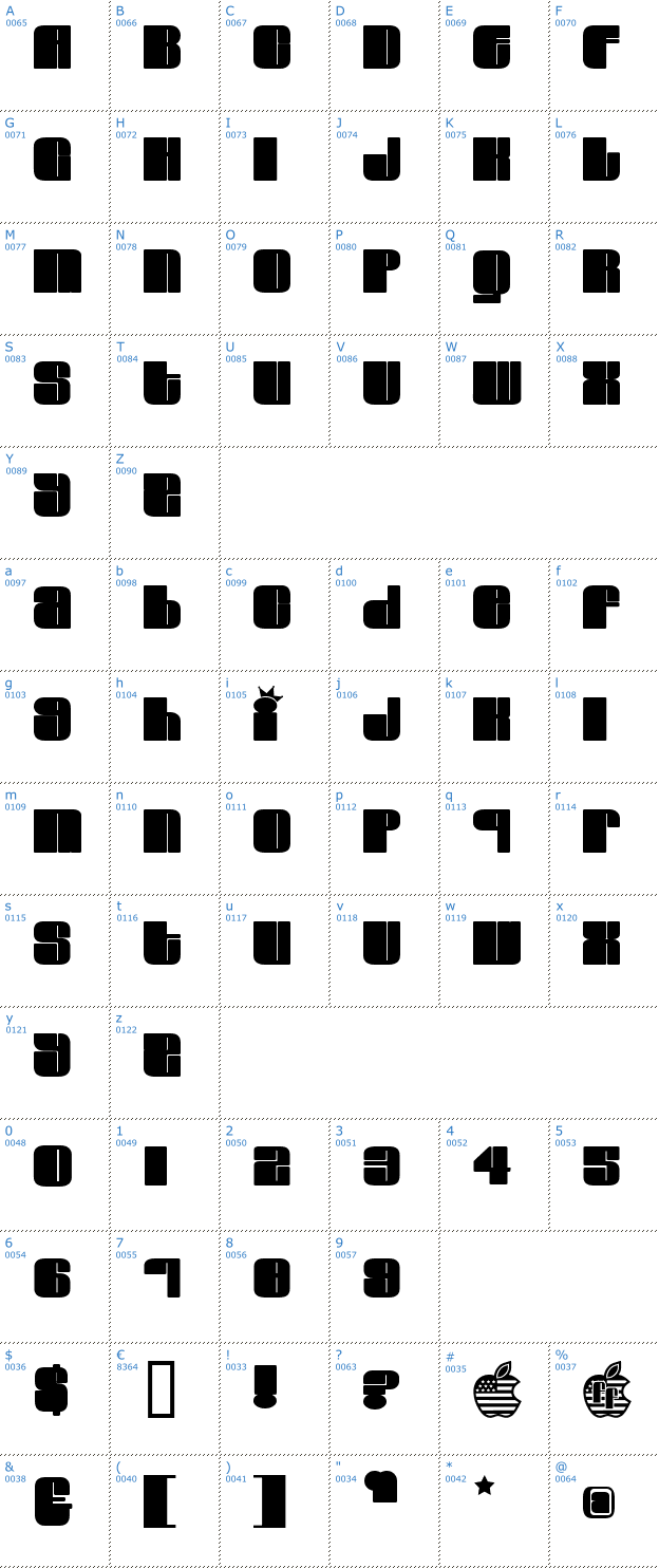 Schriftzeichen Elvis Font
