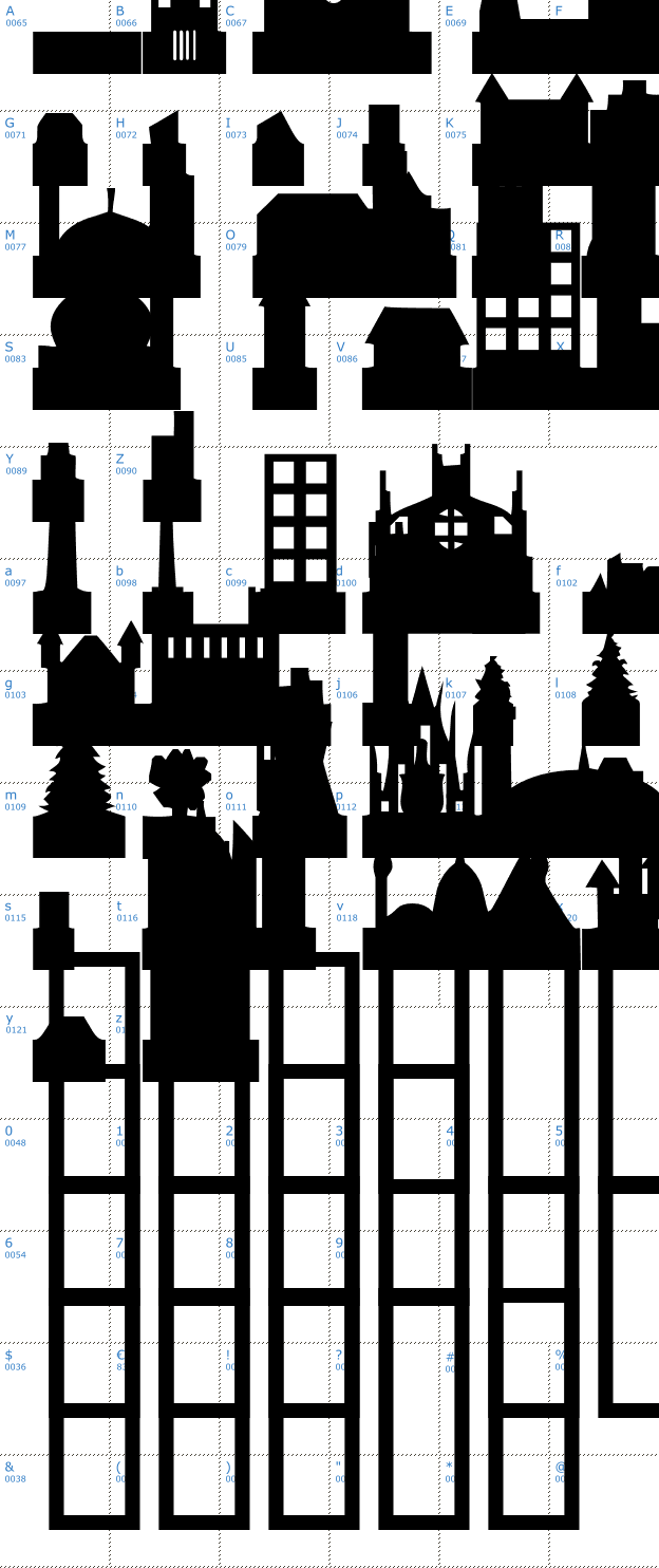 Schriftzeichen Cityscape Font