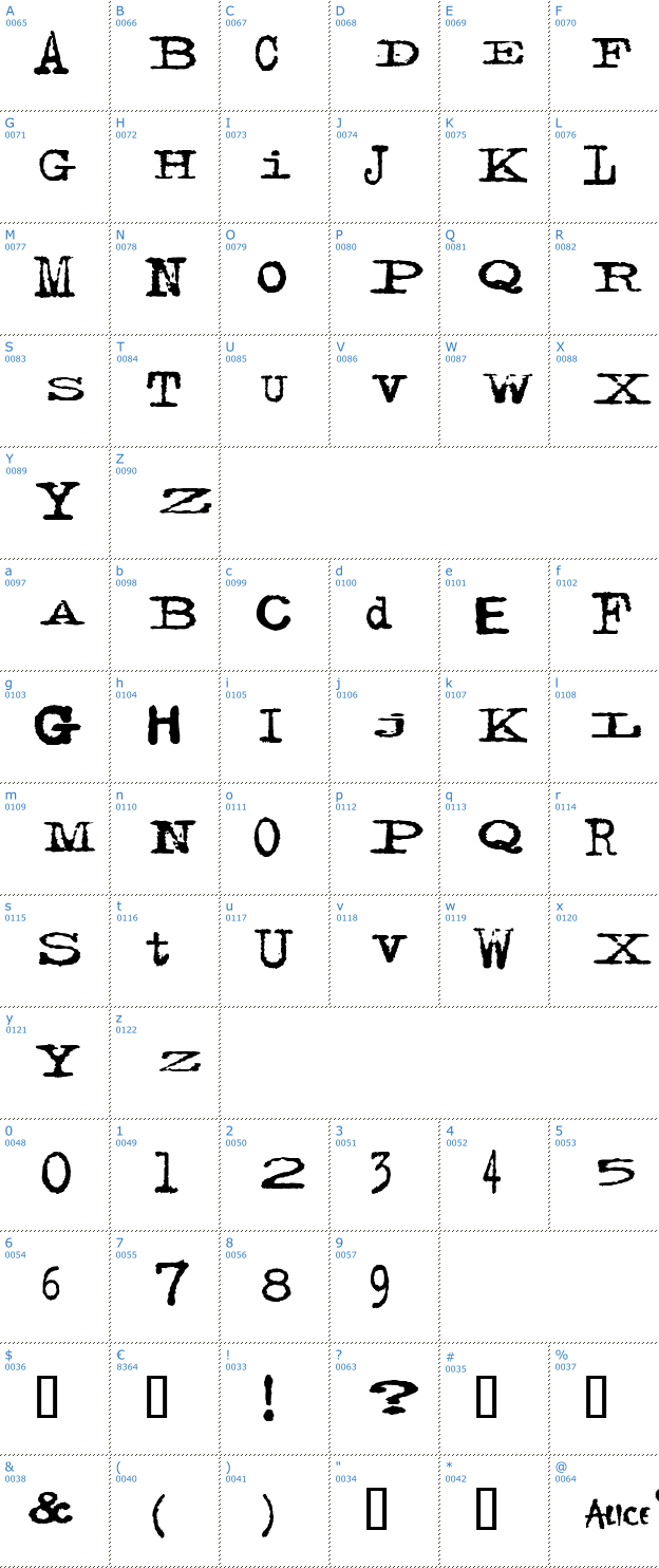 Schriftzeichen Facelift Font