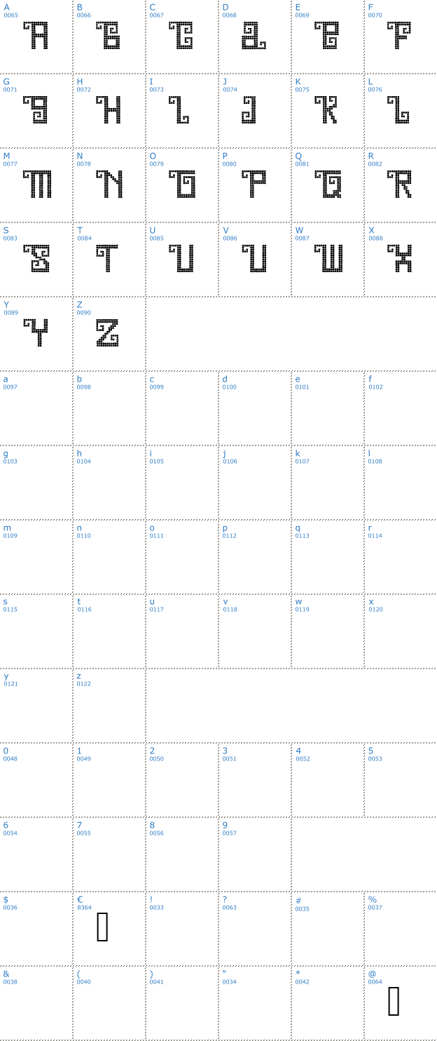 Schriftzeichen Quetzal Font