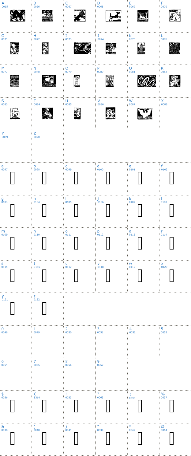 Schriftzeichen Sangrael Font