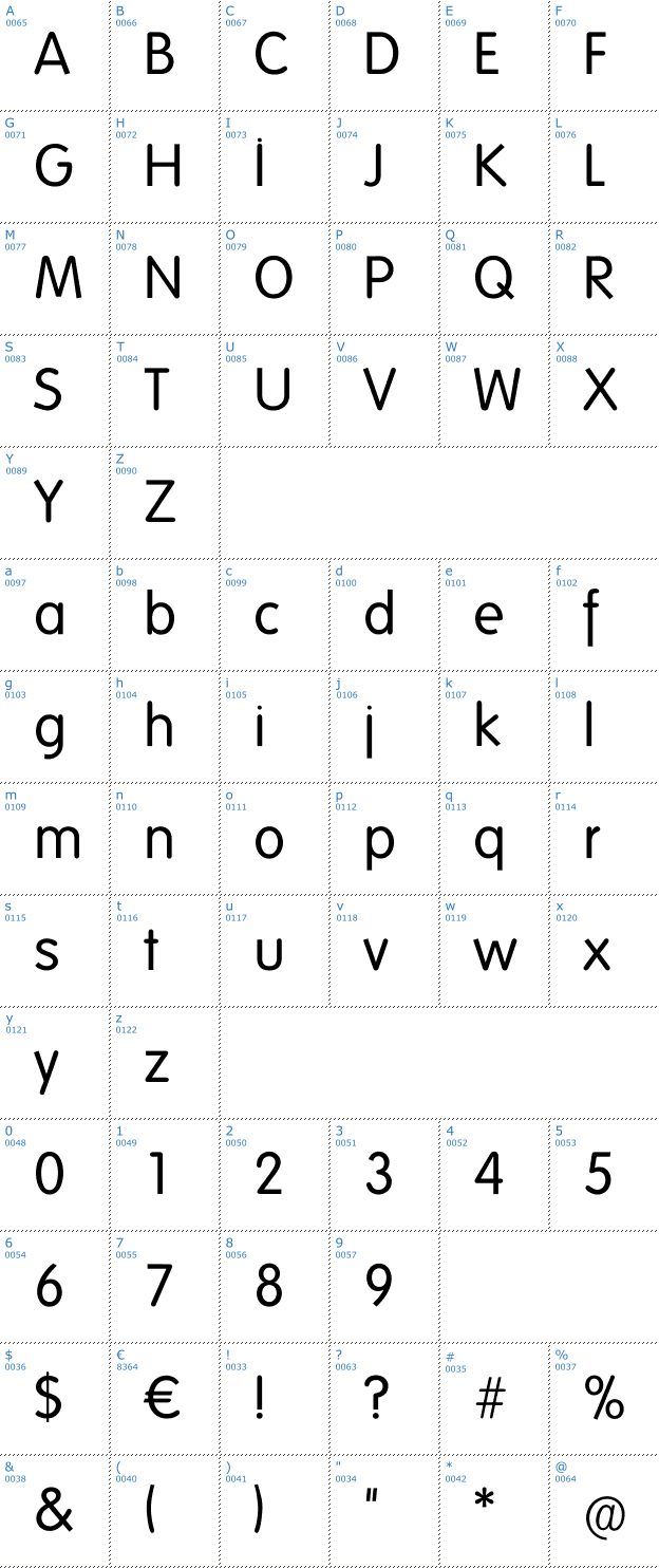 Schriftzeichen Folks Font