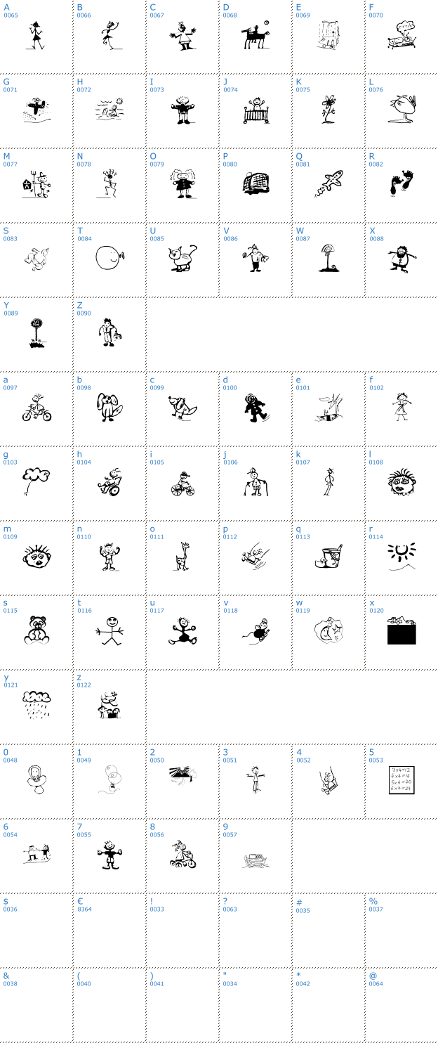 Schriftzeichen For Kids Font