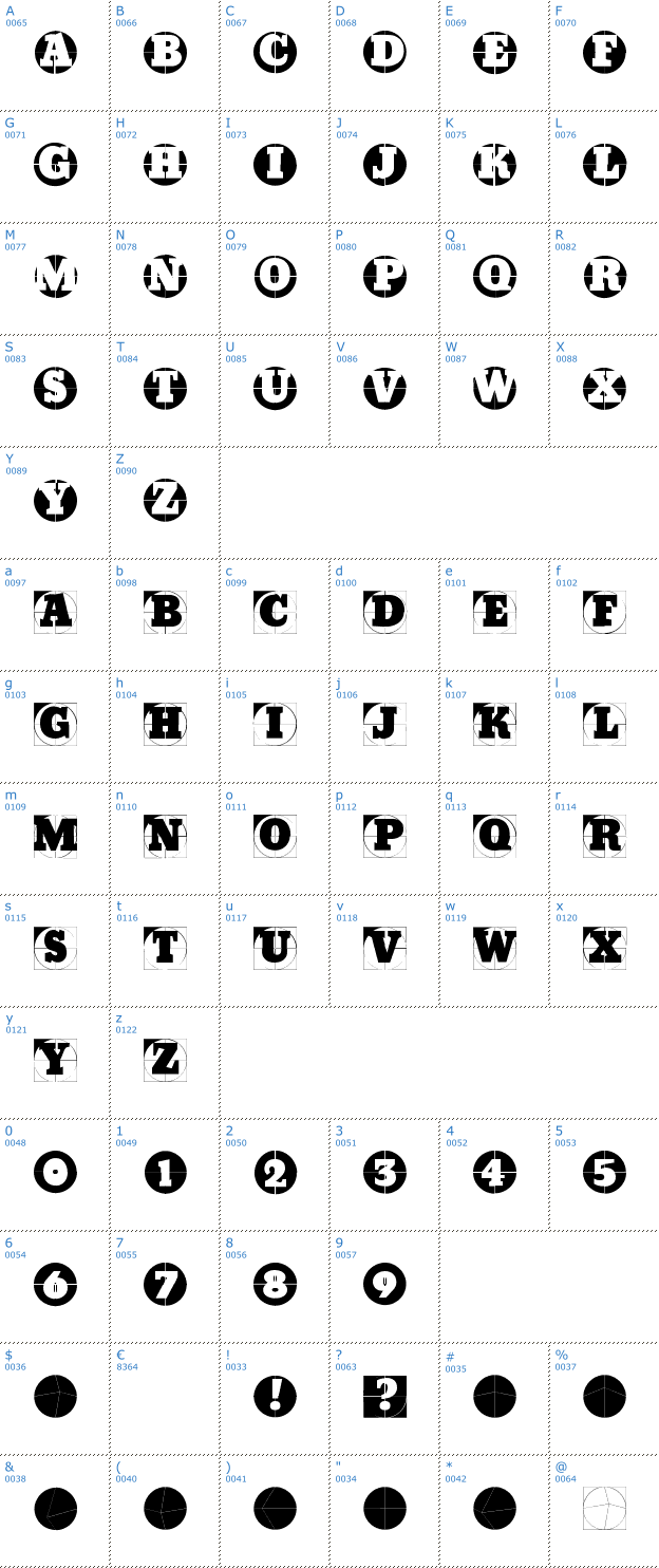 Schriftzeichen Grid Concrete Logoable Font