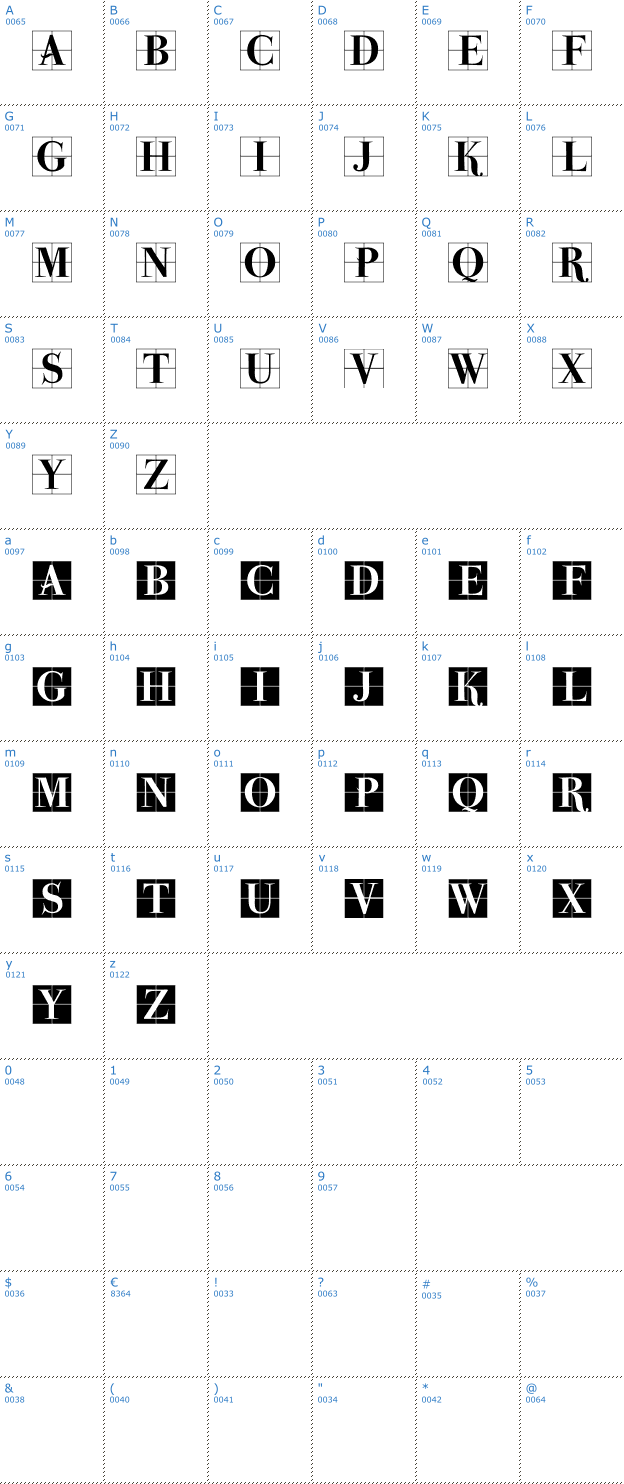 Schriftzeichen Parma Initialen MK Font