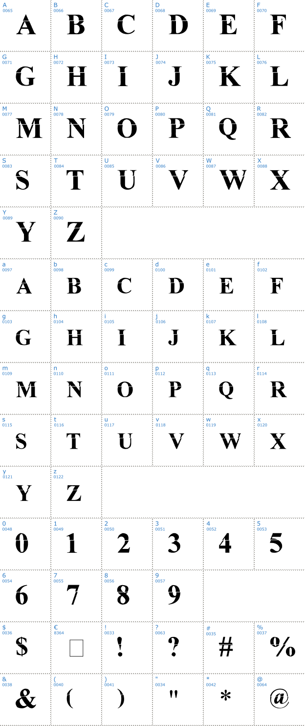 Schriftzeichen MuRdOiNk Font