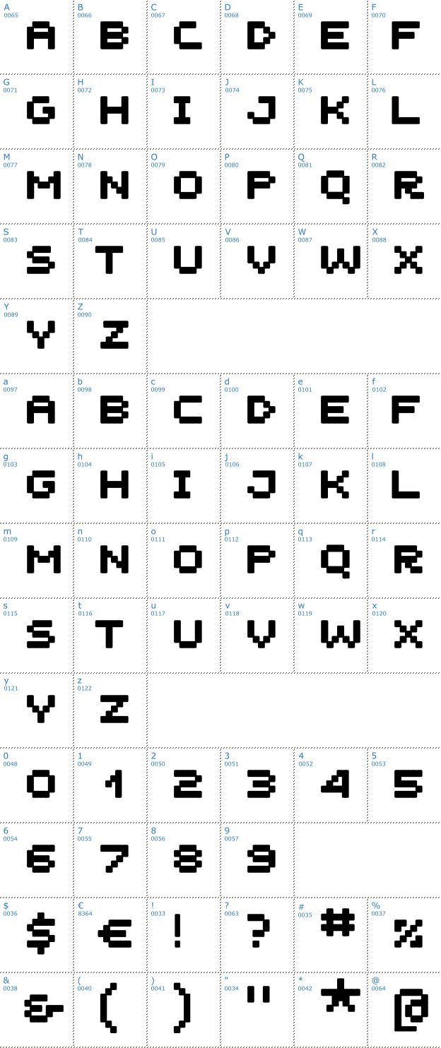 Schriftzeichen Unscreen MK Font