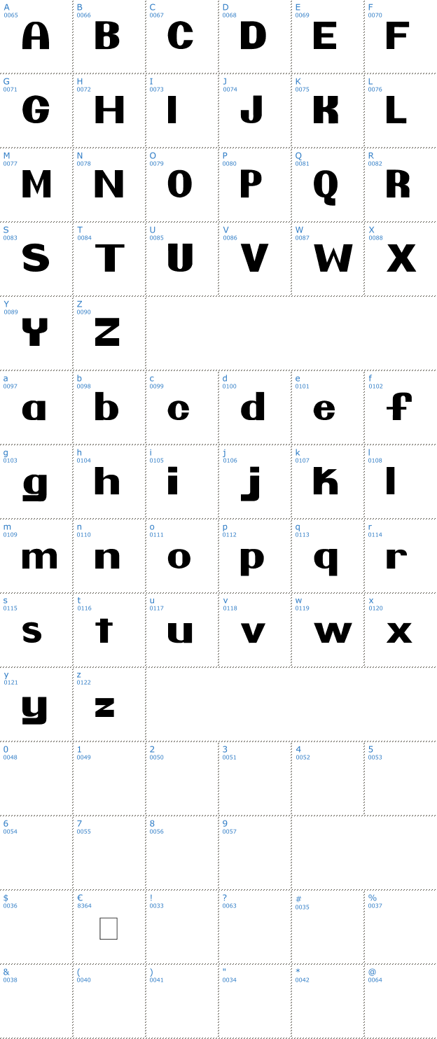 Schriftzeichen Pretendo Font