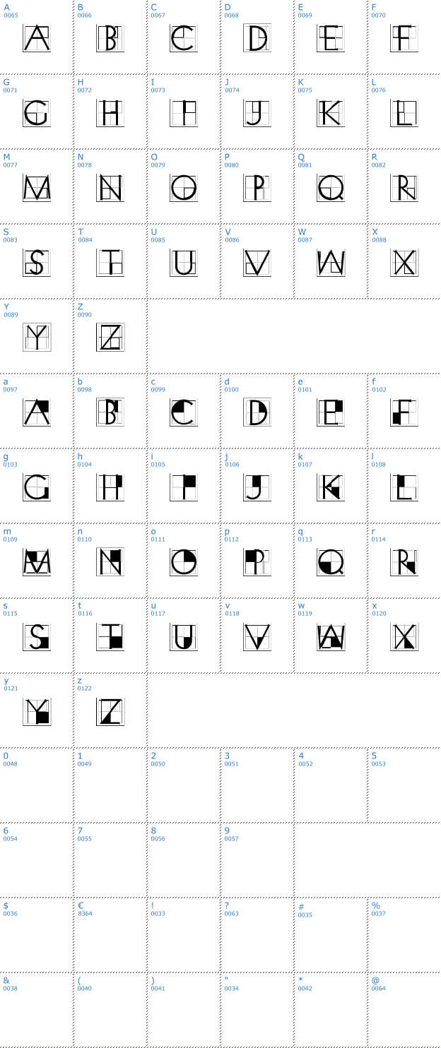 Schriftzeichen XperimentypoThree Crazy Font