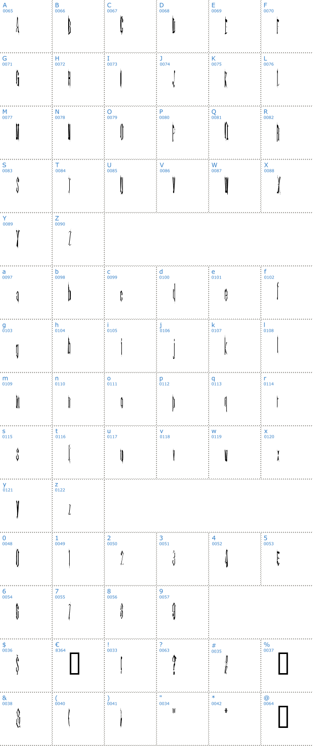 Schriftzeichen Kinderfeld Font