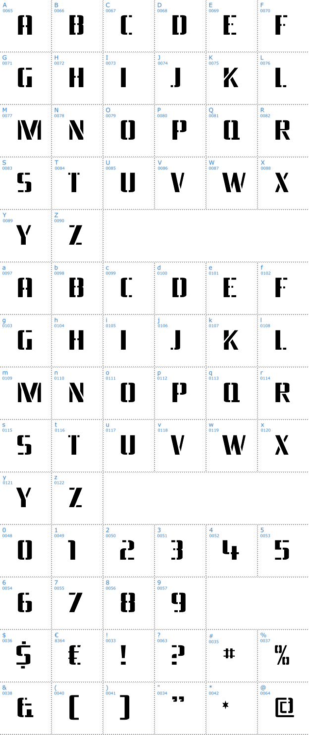 Schriftzeichen Braeside Lumberboy Font